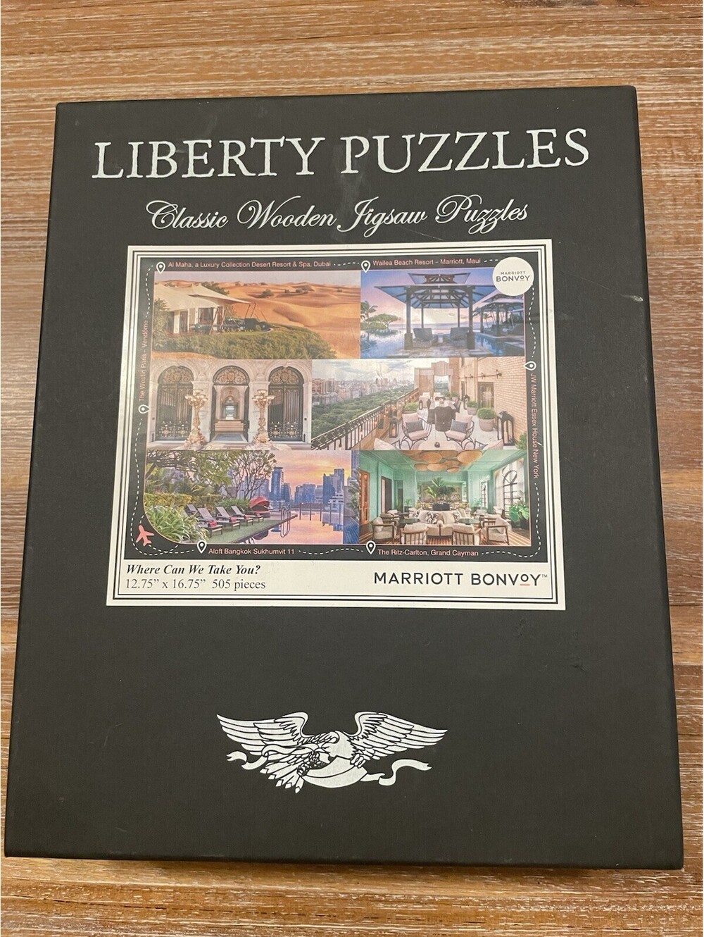 Liberty Puzzles Wooden Jigsaw Marriott Bonvoy Where Can We Take You? 505 Pcs